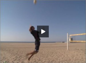 Seth Burnham Beach Volleyball Jump Serving