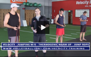 Thermogenic Warm Up - Jump Rope, Lunge and Reach, Reverse Lunge Twist,  - Velocity Workout 2 - Jump Day