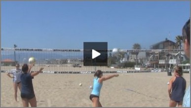 Tom Black Sand Volleyball Warm Up Drills – 1 on 1 Short Court and Off the Net Bump Setting