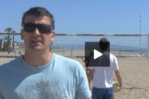 Tom Black Serving and Passing Beach Drill with Coach Focusing On Weak Passing Areas