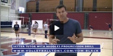 Tom Black – Setter Tutor with Middles Progression Volleyball Drill