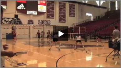 Tom Black Volleyball Practice  1 – Hitters vs. diggers and Hut to Five Drills