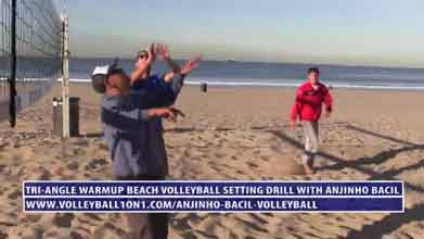 Tri-Angle-Warm-Up-Beach-Volleyball-Drill,-Focus-on-Setting-with-Anjinho-Bacil-Video-2-391