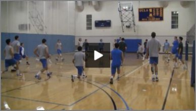 UCLA Mens Volleyball Warm Up with Al Scates