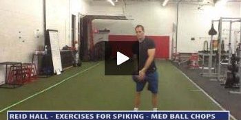 Volleyball Exercises for Spiking Harder – Med Ball Chops – With Reid Hall