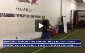Volleyball Exercises for Spiking Harder - Med Ball Side Toss - With Reid Hall