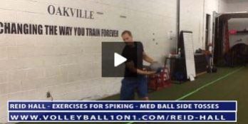 Volleyball Exercises for Spiking Harder – Med Ball Side Toss – With Reid Hall
