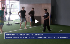 Volleyball Resisted Skip Exercise Drills