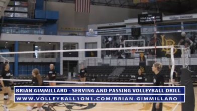 Volleyball Serving and Passing Drill and Technique by Brian Gimmillaro