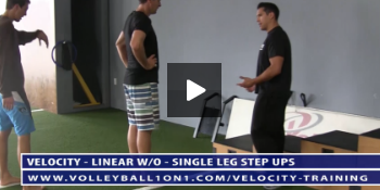 Volleyball Single Leg Step Ups Exercise Drill – Velocity Workout 1 – Linear