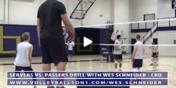 Wes Schneider – Servers vs. Passers Volleyball Drill – Round 2