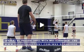 Wes Schneider – Servers vs. Passers Volleyball Drill – Round 2