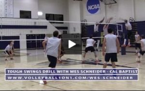 Wes Schneider - Tough Swings Volleyball Drill - Round 1